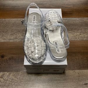 Steve Madden clear jelly sandals